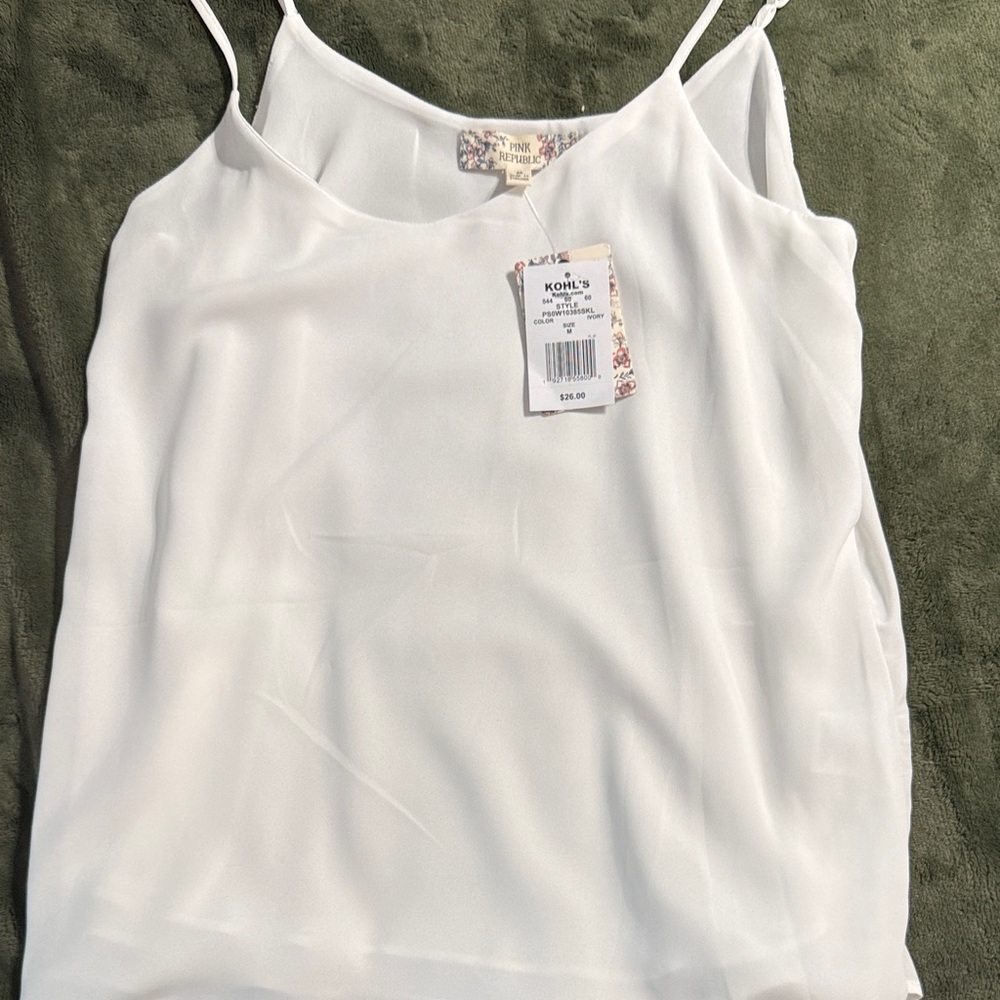 Pink Republic White Camisole Top